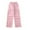 Z2-Pink-kids pants, variant on MKOSPLRT Girls' Cargo Parachute Pants with Pocket 6-16 Years High Elastic Waist Ruched Knee Wide Leg Pants Solid Athletic Jogger Pants