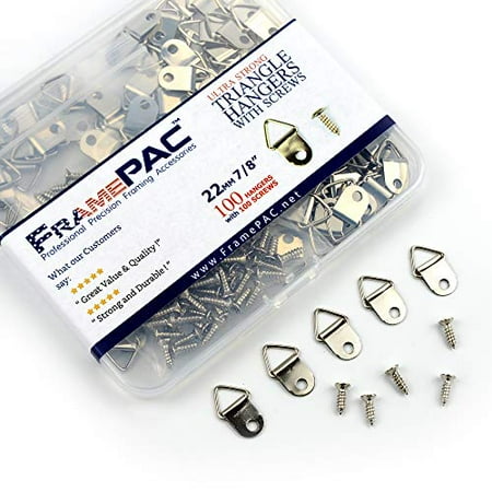 

Picture Frames Small Triangle Hangers with Screws (100 Pcs)
