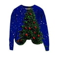 thumbnail image 4 of Womens Christmas Sweater Sweaters Women Cozy Christmas Print Sweater with Round Neck and Long Sleeves for A Chilly Winter Day, 4 of 4