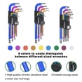 thumbnail image 4 of Juego de llaves Allen Kimapeso Torx SAE Metric con mango en T, 27 piezas, 4 of 6