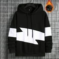 thumbnail image 2 of Men's Fashion Hoodies Qiggri Men's Color Block Pullover Hoodie Casual Fleece Long Sleeve Hooded Sweatshirt, 2 of 8