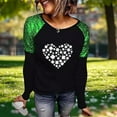 thumbnail image 2 of HongQid Women St. Patrick's Day Crewneck Sweatshirts Graphic Shirts Casual Long Sleeve Pullover Tee Tops, 2 of 9