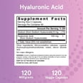 thumbnail image 2 of Hyaluronic  Acid 120mg - Anti-aging, Anti-wrinkle, Joint Health, Skin Hydration and Moisturizing - 120 Capsules, 2 of 7
