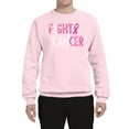 thumbnail image 2 of Wild Bobby, Fight Cancer Ribbon Unisex Crewneck Graphic Sweatshirt, Light Pink, Small, 2 of 3