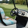thumbnail image 6 of Pzuqiu Beach Themed Starfish Golf Cart Seat Cover Set - Breathable Stretchable Polyester Protector - Fits Most 2-Seater Carts, Perfect for Golf Course & Outdoor Use, 6 of 9