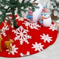 thumbnail image 4 of Tyidzon Christmas Tree Skirt Decorations, 30 Inch Snowflake Christmas Soft Tree Mat Xmas Winter Holiday Xmas Party Indoor Outdoor Home Christmas Decorations, 4 of 6