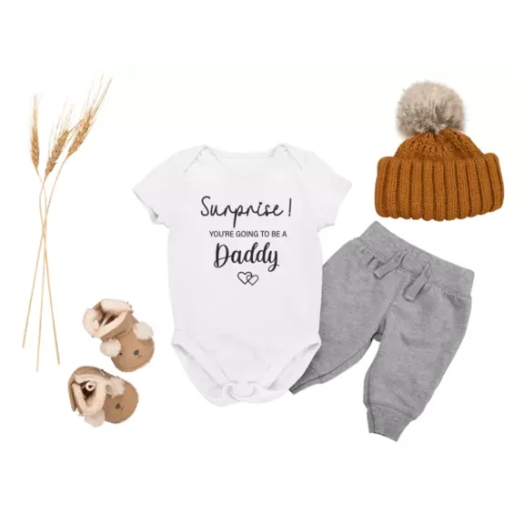 Baby Bodysuit BELLA CANVAS Surprise You'Re Going To Be A Daddy Bodysuit, Pregnancy Announcement,Baby Shower