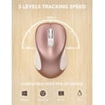 thumbnail image 4 of Wireless Mouse for Laptop, Ergonomic Silent Computer Mouse with USB & USB-C, 3 DPI 6 Buttons,Rose Gold, 4 of 8