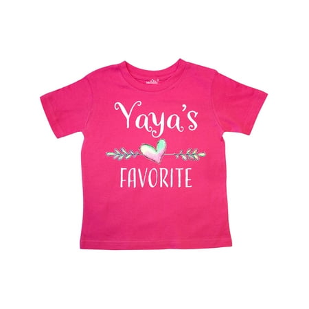 

Inktastic Yaya s Favorite- Heart Grandchild Gift Toddler Boy or Toddler Girl T-Shirt