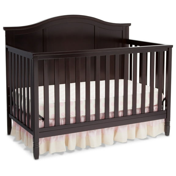 Delta Children Madrid 5-in-1 Convertible Baby Crib, Dark Chocolate