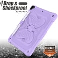 thumbnail image 5 of FJLBDE Case for iPad Pro 10.5 Inch / iPad Air 3rd Generation 2019 with Butterfly Stand, Shockproof Protective Tablet Cover with Pencil Holder Shoulder Strap for Kids Girls, Purple, 5 of 7