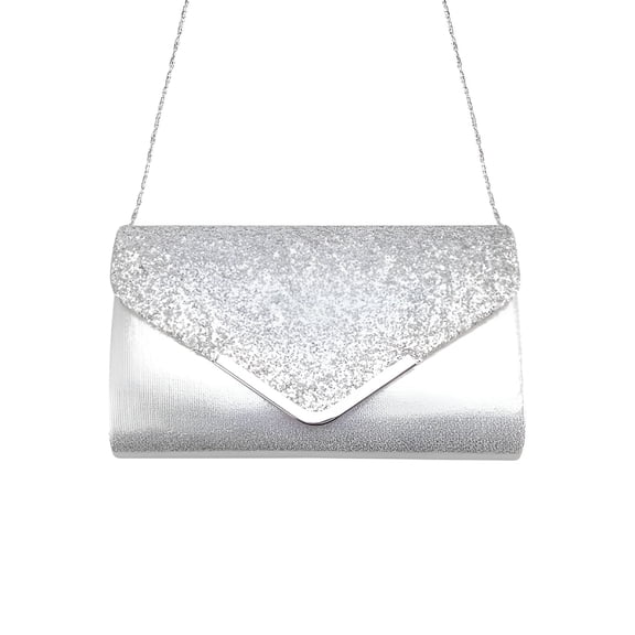 GASTROPOD Women Evening Party Clutch Bags Handbag Flash Dinner Handbag Purse for Party and Wedding Silver Clutch Purse