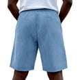 thumbnail image 3 of Dwellite Mens Shorts 2026 Elastic Waist Drawstring Casual Summer Beach Lounge Shorts with Pockets Sky Blue 5XL, 3 of 3