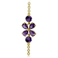 thumbnail image 2 of Galaxy Gold 3.15 Carat 14k Solid Gold Bracelet Natural Amethyst, 2 of 3