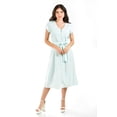 thumbnail image 1 of Vestido Midi Escote V Roman Fashion Juvenil Verde Claro 288, 1 of 5