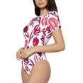 thumbnail image 3 of Picia Tulips Flowers Womens One Piece Swimsuits Modest Tummy Control Bathing Suits Lace Up Slimming Swim Suit-XX-Large, 3 of 9