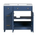 thumbnail image 4 of M optimized 36 Inch Bathroom Cabinet with Sink, Wood Storage Cabinet with 2 Soft-closing Door, 2 Drawers, Adjustable Shelf (Without Faucet), 4 of 9