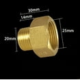 thumbnail image 3 of 2Pcs Brass Hex Bushing Reducing Connector 1 Inch Female X 1/2 Inch Male Thread Industrial Pipe Connecting And Converting, 3 of 9