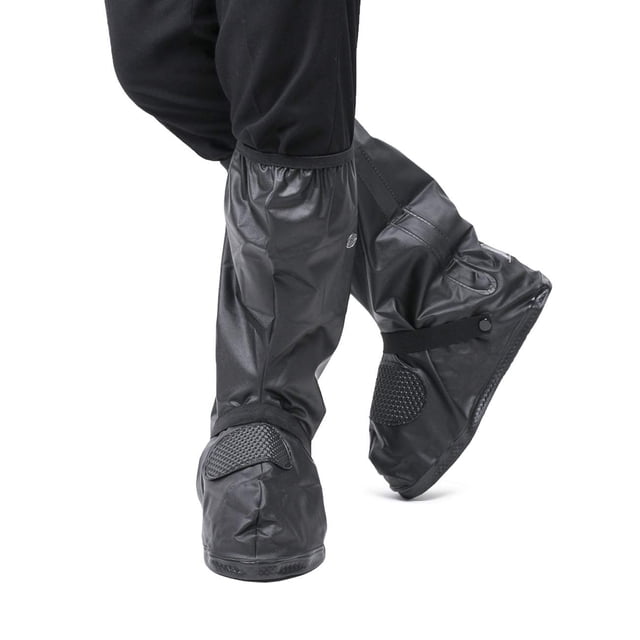 Djzssxlw Cubrezapatos Impermeables Para Lluvia Y Nieve Botas De Moto Mujer Hombre Negro (Xl)
