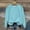 Sky Blue(New), variant on PNTUTB Women's Round Neck Long Sleeve Fashion Shimmering Print Casual Oversized Pullover Sweatshirt