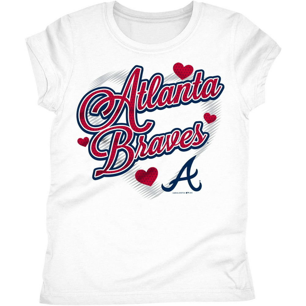 Atlanta Braves Girls Short Sleeve Graphic Tee