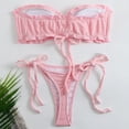 thumbnail image 4 of Trajes de baño tankini para mujer Trajes de baño de dos piezas con tirantes ajustables y espalda descubierta de color liso para mujer Trajes de baño para mujer Trajes de baño tankini para mujer, 4 of 5