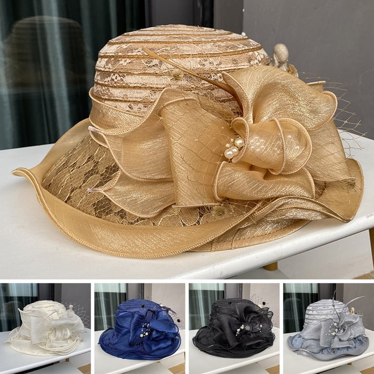 Elegant Gold Lace Women\'s Cap Sd0e53cea8eaa4c3f982aac22fe390  main image 4