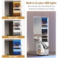 thumbnail image 2 of 360° Swivel Jewelry Armoire, 63" Full Length Mirror with Jewelry Storage, LED 3 Color Dimmable Jewelry Organizer Armoire, Standing Jewelry Cabinet, Gift for Ladies, 2 of 7