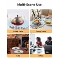 thumbnail image 2 of 15 Inch Round Placemats Set of 4, Aqua Christmas Snowman Non Slip Heat Insulation PP Table Mats, Winter Xmas Tree Snowflakes Washable Place Mats for Kitchen Dining Party Table Decor, 2 of 7