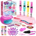 thumbnail image 1 of Set de esmaltes de uñas Combaybe para niños y niñas de 7 a 12 años con secador y bolígrafo, 1 of 7
