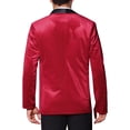 thumbnail image 3 of BLAZERS DE HOMBRE INSPIRADORES CHIC con Brillo y Rhinestones, con Solapa de Chal, Blazers de Fiesta 2XL Rojo, 3 of 5