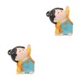 thumbnail image 2 of Destyer Traditional Chinese Lady Yoga Statue Beautiful Car Ornament Xmas Gift Triangle 2Set, 2 of 6