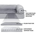 thumbnail image 6 of FurHaven Plush & Suede Orthopedic Sofa Pet Bed for Dogs & Cats - Gray, Medium, 6 of 13