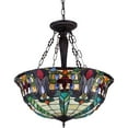 thumbnail image 2 of CHLOE Riley Tiffany 3 Light Victorian Inverted Ceiling Pendant Fixture 22" Shade, 2 of 2