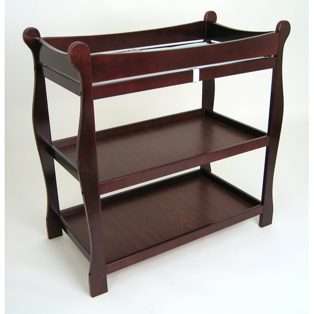 Badger Basket Sleigh Style Baby Changing Table, Cherry, Includes Pad - Walmart.com - Walmart.com