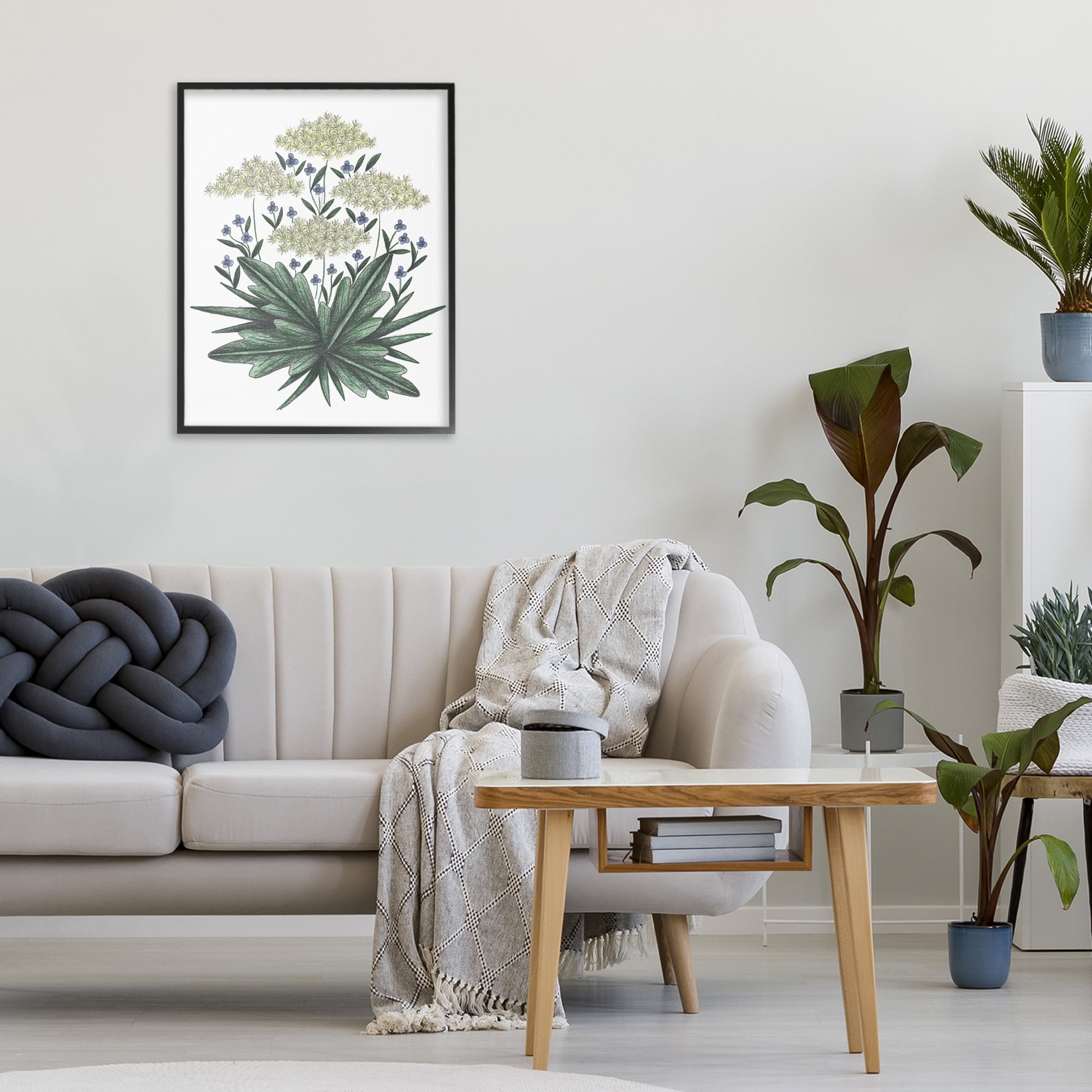 New Roots Vintage Sketch Black Framed Giclee Art, design by Cecilia Battaini