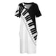 thumbnail image 3 of Vestido de bolsillo suelto con teclado de piano Vestidos de noche de lujo para mujer Vestidos de verano para mujer Vestidos, 3 of 6