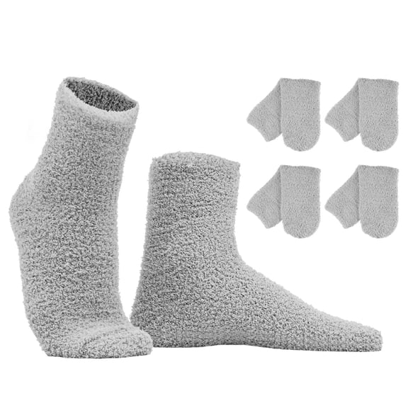 FELTECHELECTR 3 Pairs Fuzzy Slipper Socks for Men Warm and Comfortable for Home