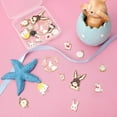 thumbnail image 4 of 1 Box 24Pcs Easter Rabbit Charms Enamel Bunny Charm Easter Alice Rabbit Moon Alarm Clock Poker Card Cute Animal Charms for Jewelry Making Charm Easter Holiday Earring Crafts Accessories, 4 of 6
