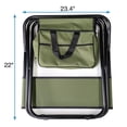 thumbnail image 4 of Set of 5 Folding Outdoor Table and Chair Set, Portable Camping Table with 4 Chairs and Storage Net for Patio, Picnics, Beach,Backyard, BBQ, Black+Green, 4 of 8
