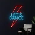 thumbnail image 2 of Handmadetneonsign Let's Dance Lighting Bolt Neon Sign, Light Bolt LED Light, Thunder Led Sign, 2 of 5