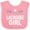 Pink and White, variant on Inktastic Lacrosse Girl Girls Baby Bib