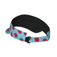 thumbnail image 2 of Honeii Strawberries Print Adult Sunscreen Visor Cap, Adjustable Sun Protection Hat,Sun Visor Hats,UV Protection Outdoor Sports Golf Running Sun Caps, 2 of 7