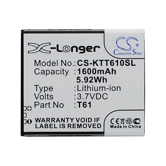 1600mAh T61 Battery for K-Touch T61