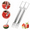 Silver, variant on Viflosae 2-in-1 Stainless Steel Fruit Cutter Head Watermelon Cutter Slicers Tool，Kitchen Gadgets Portable Watermelon Windmill Cutter Fork Slicers Quickly Fruit Forks