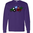 thumbnail image 3 of Inktastic Plaid Christmas Tractor with Cute Reindeer Long Sleeve T-Shirt, 3 of 5