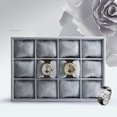 thumbnail image 2 of Oirlv Bandeja de joyería de Terciopelo Gris con 12 Rejillas para Relojes, Pulseras, Brazaletes, joyería, Bandeja para Relojes, Bandeja para Relojes, 2 of 7