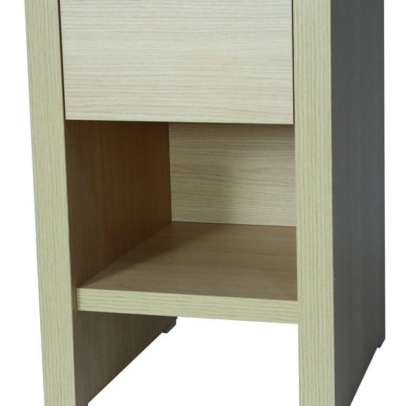 Bellaterra-Home 16" Single Sink Vanity In Neutral with White Ceramic Top