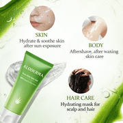 Aloderma 99% Organic Aloe Vera Gel, Bottled within 12 Hours of Harvest (114g, 4.0 oz), No Sticky Residue - No Powder Concentrates or Water Added - Eco-Friendly