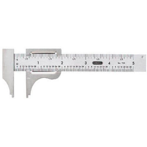 KRISTEEL Small 4" Inch Brass Vernier Caliper Scale Measuring Gauge Ruler Tool 